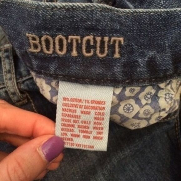 🌸NWT MOSSIMO SUPPLY CO BOOTCUT JEANS!! Y2K low rise - Picture 4 of 4